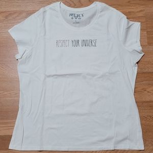Respect Your Universe RYU cute basic white tee